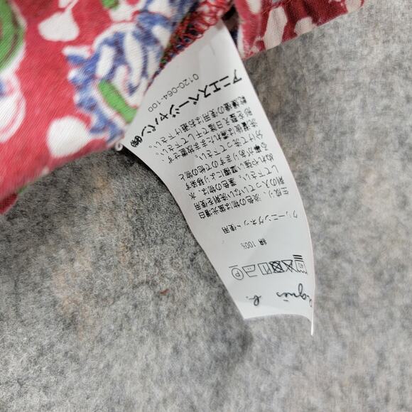 Agnes B Floral Frilled Top Blouse size 2 Red Cotton Sleeveless - Picture 10 of 12